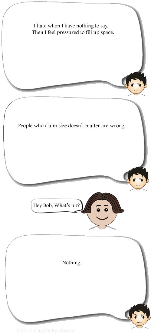 Charlie Kazfranco Cartoon - Shy cartoon boy developes a complex due to overly large talk box. And this will probably haunt him for the rest of his life.