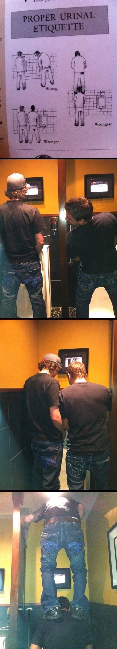 Proper Urinal Etiquette