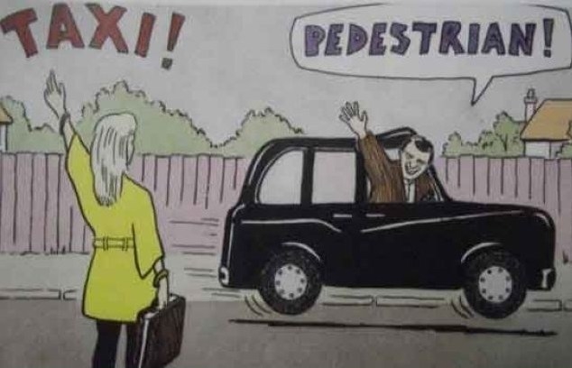 Taxi Man Tim v The Pedestrian